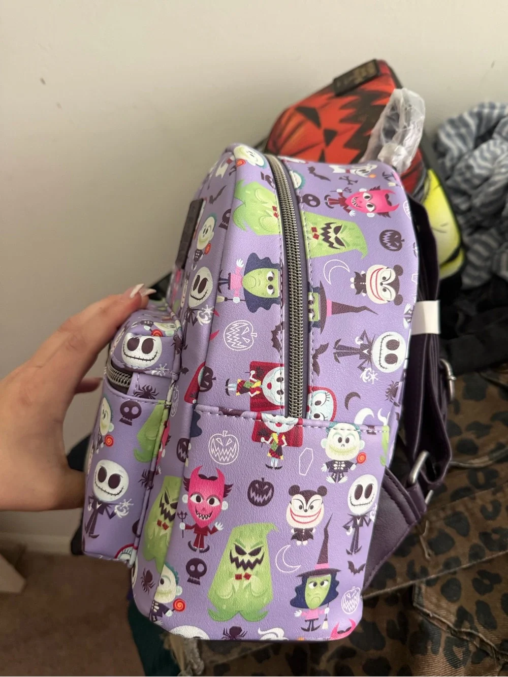 NWT The Nightmare Before Christmas Purple Mini Backpack by Loungefly